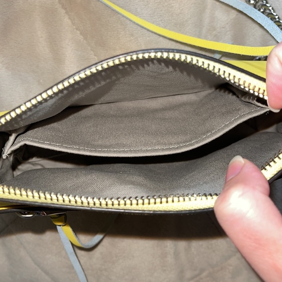 Rebecca Minkoff Avery Leather Crossbody in Capri Yellow - Picture 9 of 11